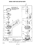303876 PUMP AND MOTOR Diagram and Parts List for DU5040XP0  Whirlpool Dishwasher