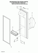 REFRIGERATOR DOOR PARTS Diagram and Parts List for KSRG25FVMS01  KitchenAid Refrigerator