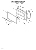 FREEZER DOOR PARTS Diagram and Parts List for CT21GKXRQ00  Crosley Refrigerator