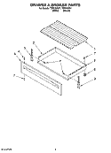 DRAWER & BROILER PARTS Diagram and Parts List for TEP315TV1  Estate Range