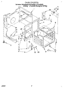 OVEN Diagram and Parts List for RF314BXBW1  Whirlpool Range