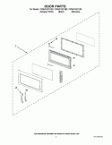 DOOR PARTS Diagram and Parts List for YWMH1162XVB3  Whirlpool Microwave
