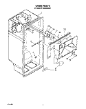 LINER Diagram and Parts List for ET20GMXXW00  Whirlpool Refrigerator
