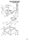 MACHINE BASE Diagram and Parts List for LSQ9211KT0  Whirlpool Washer