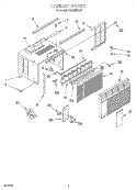 CABINET Diagram and Parts List for ACQ052XG0  Whirlpool Air Conditioner