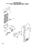 AIR FLOW Diagram and Parts List for ED25DWXTF00  Whirlpool Refrigerator