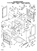 CHASSIS PARTS Diagram and Parts List for KERA205PBL1  KitchenAid Range
