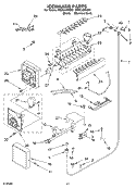 ICEMAKER Diagram and Parts List for KSSC42FKB01  KitchenAid Refrigerator