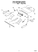 TOP VENTING Diagram and Parts List for RBD276PDQ12  Whirlpool Wall Oven