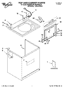TOP AND CABINET PARTS Diagram and Parts List for GSQ9669LG0  Whirlpool Washer