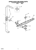 UPPER WASH AND RINSE PARTS Diagram and Parts List for GU1108XTLB1  Whirlpool Dishwasher