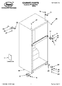 CABINET PARTS Diagram and Parts List for RT14BKXKQ05  Roper Refrigerator