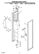 FREEZER DOOR PARTS Diagram and Parts List for KSRG22FTSS02  KitchenAid Refrigerator