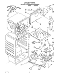 LINER Diagram and Parts List for ET18GKXDN03  Whirlpool Refrigerator