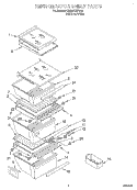 REFRIGERATOR SHELF Diagram and Parts List for GD22DKXFW00  Whirlpool Refrigerator
