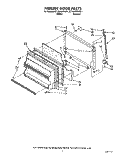 FREEZER DOOR Diagram and Parts List for ET18HKXWN11  Whirlpool Refrigerator