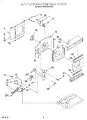 AIRFLOW & CONTROL Diagram and Parts List for BHAC0500FS1  Whirlpool Air Conditioner