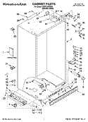 CABINET PARTS Diagram and Parts List for KSSC42QVS00  KitchenAid Refrigerator