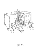 TUB Diagram and Parts List for 8595W00  Roper Dishwasher