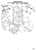 FRAME PARTS Diagram and Parts List for GX900QPPT2  Whirlpool Trash Compactor