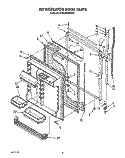 REFRIGERATOR DOOR Diagram and Parts List for KTRS25KWWH01  KitchenAid Refrigerator