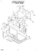 LOWER OVEN Diagram and Parts List for KEBI241YBL4  KitchenAid Wall Oven