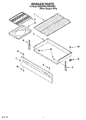 BROILER PARTS Diagram and Parts List for FGS337KQ2  Roper Range