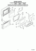 DOOR PARTS Diagram and Parts List for GW397LXUT5  Whirlpool Range