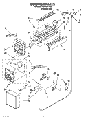ICEMAKER PARTS Diagram and Parts List for KBFC42FTS02  KitchenAid Refrigerator