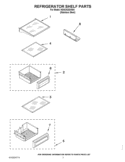 REFRIGERATOR SHELF PARTS Diagram and Parts List for KSSC42QVS04  KitchenAid Refrigerator