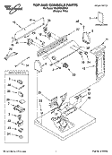 TOP AND CONSOLE PARTS Diagram and Parts List for 7MLGR5620MQ1  Whirlpool Dryer