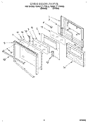 OVEN DOOR Diagram and Parts List for KEBI171YWH3  KitchenAid Wall Oven