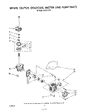 BRAKE, CLUTCH, GEARCASE, MOTOR AND PUMP Diagram and Parts List for LA5330XSW0  Whirlpool Washer