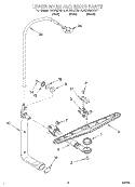 UPPER WASH AND RINSE Diagram and Parts List for KUDI25CHBT1  KitchenAid Dishwasher