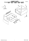 CABINET PARTS Diagram and Parts List for LAB2700ML3  Whirlpool Laundry Accessories