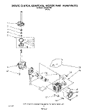 BRAKE, CLUTCH, GEARCASE, MOTOR AND PUMP Diagram and Parts List for LA3400XTW0  Whirlpool Washer