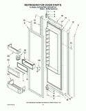 REFRIGERATOR DOOR PARTS Diagram and Parts List for KSSO42QTX04  KitchenAid Refrigerator