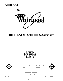 SECTION Diagram and Parts List for ECKMF281  Whirlpool Ice Maker