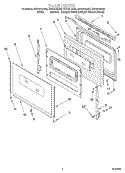 DOOR, OPTIONAL Diagram and Parts List for SF315PEGQ6  Whirlpool Range