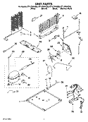 UNIT PARTS Diagram and Parts List for ET1LFKXKQ08  Whirlpool Refrigerator