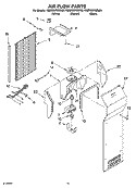 AIR FLOW PARTS Diagram and Parts List for KSRF25FRBL00  Whirlpool Refrigerator