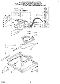 MACHINE BASE Diagram and Parts List for CAE2791AN0  Whirlpool Washer