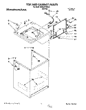 TOP AND CABINET, LIT/OPTIONAL Diagram and Parts List for KAWE577BWH0  KitchenAid Washer