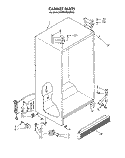 CABINET Diagram and Parts List for KSRS27QAWH05  KitchenAid Refrigerator