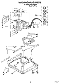 MACHINE BASE PARTS Diagram and Parts List for 7MLSC9545JQ6  Whirlpool Washer