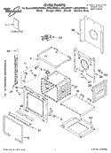 OVEN, LITERATURE Diagram and Parts List for RBS245PDT14  Whirlpool Wall Oven