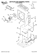 AIR FLOW AND CONTROL PARTS Diagram and Parts List for AD65USM2  Whirlpool Dehumidifier