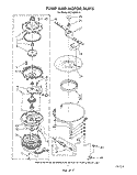 PUMP AND MOTOR Diagram and Parts List for DU7400XS6  Whirlpool Dishwasher
