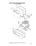 OVEN DOOR AND BROILER Diagram and Parts List for SF302ESPW0  Whirlpool Range