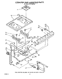 COOKTOP AND MANIFOLD, LIT/OPTIONAL Diagram and Parts List for SF0140SRW5  Whirlpool Range